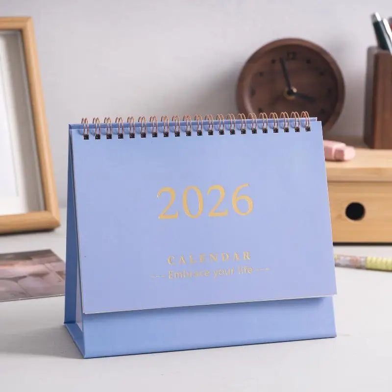 2026 Calendar Simple Memo Book Monthly Daily Planner Scheduler Time Management Home Office Desktop Decoration Standing Calendar Oasis Select Purple