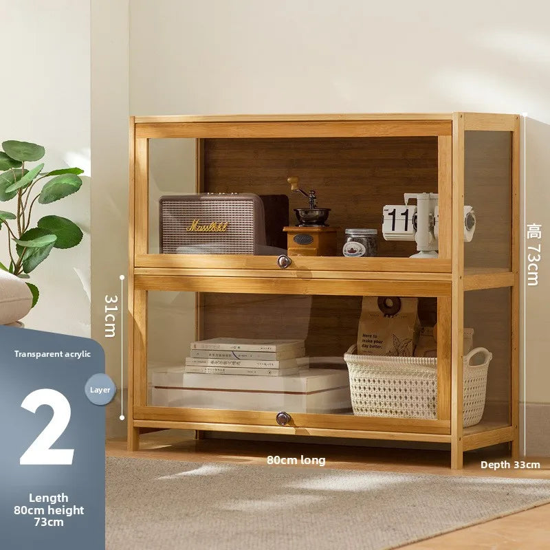 Storage Cabinet Locker Household Baby Wardrobe Children's Toys Snacks Simple Locker Multi-function Household Floor Cabinet Oasis Select Two doors 80 long