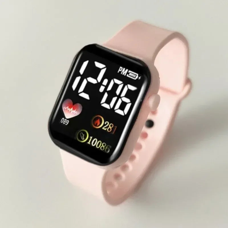 MOONBIFFY LED Digital Sports Watch – Waterproof Square Dial