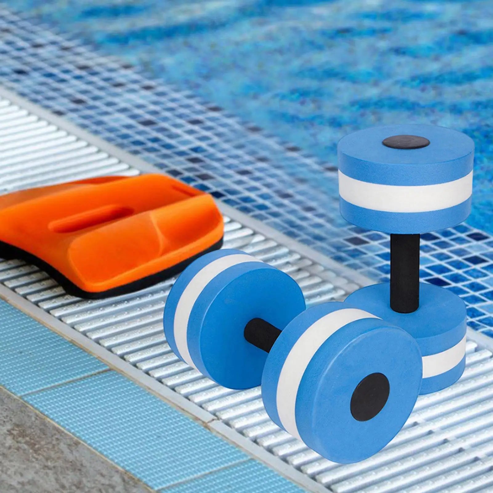 2pcs EVA Water Foam Floating Dumbbell Swimming Pool Water Weight Aerobics Automatic Float Aquatic Barbell Swim Fitness Dumbbell Oasis Select