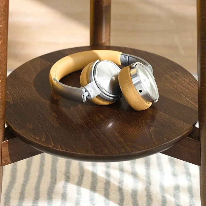Multi-functional Sofa side small round table living room double small table solid wood small coffee table Oasis Select