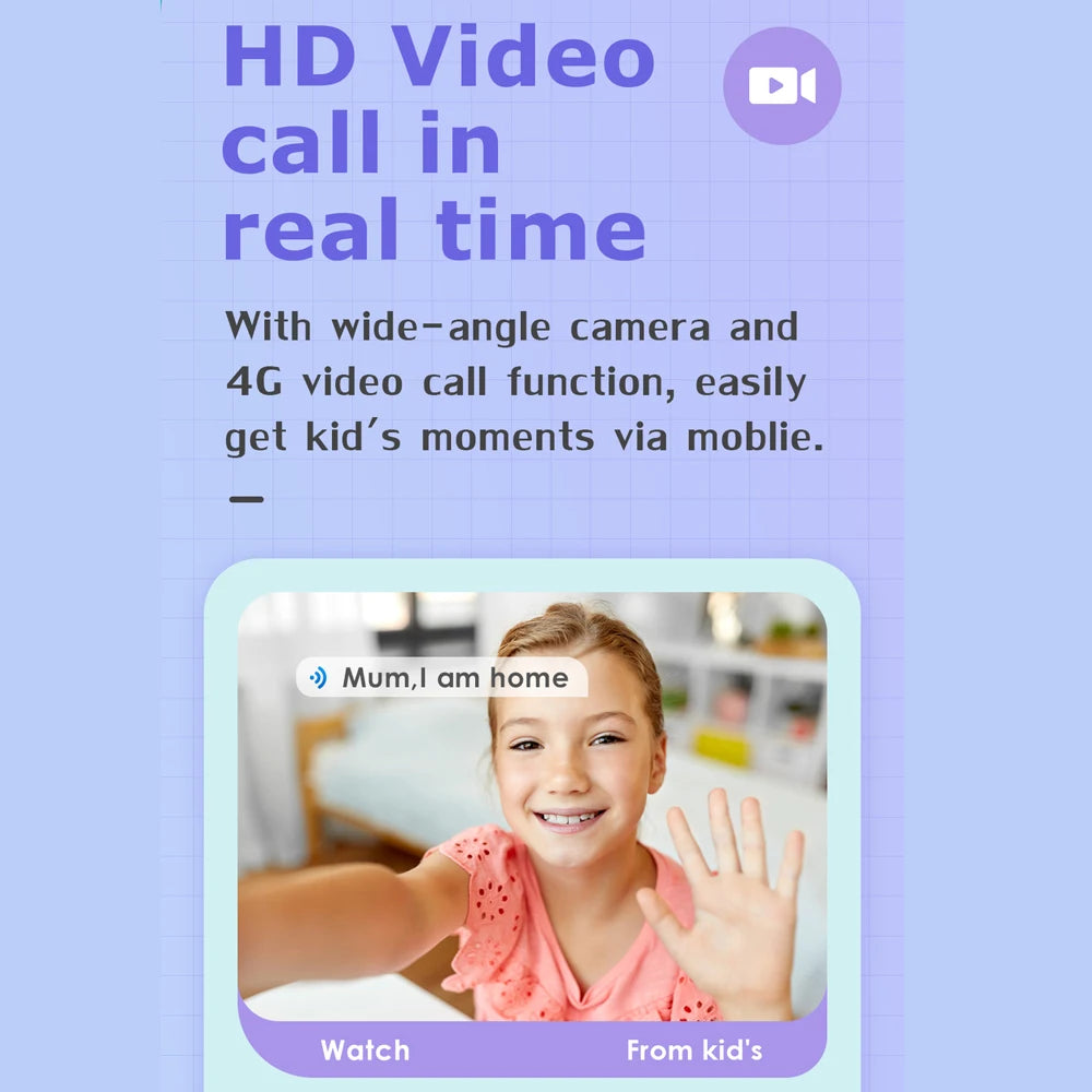 4G Kids Smart Watch Camera SOS Waterproof GPS WIFI Video Call Monitor Tracker Location LBS Smartwatch Children Watch Boy Girl Oasis Select
