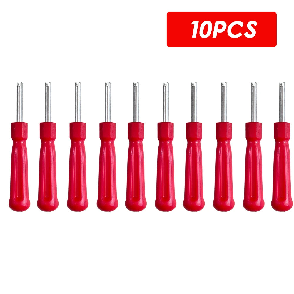 Portable Tire Valve Core Remover Installer Tool Removal Tool Car Bike Bicycle Motorcycle Tire Repair Tools Wrench Screwdriver Oasis Select 10pcs