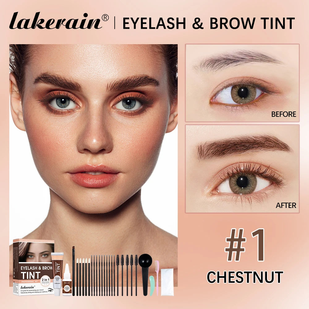 Eyebrow Tint Dye Professional Eyebrow Dye Waterproof Long-lasting Eyebrow Brow Kit Semi Permanent Eyebrow Home Use Pro Kit Oasis Select