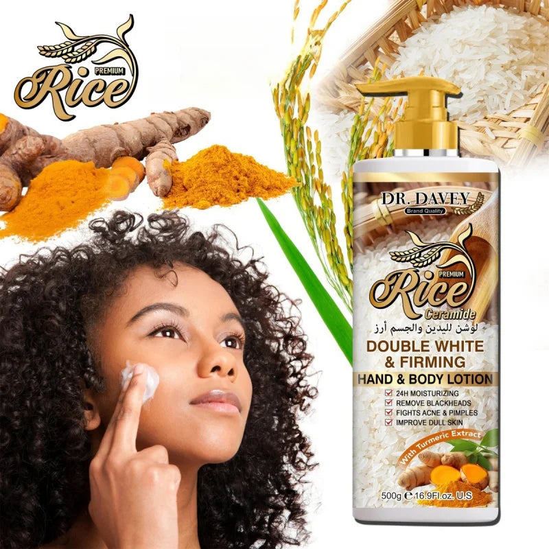DR.DAVEY 500ml Rice Body Lotion – Moisturizing, Non-Greasy