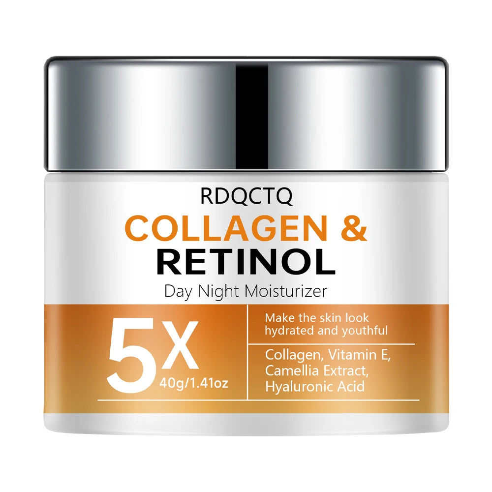 Retinol Collagen Day & Night Cream | Hyaluronic Acid + Vitamin E Face Moisturizer Cream Oasis Select 40g