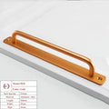 Aluminium Alloy Punch-free Furniture Cabinet Handle Sliding Barn Door Handle Pull And Flush Hardware Set Wood Door Drawer Handle Oasis Select Gold 224mm