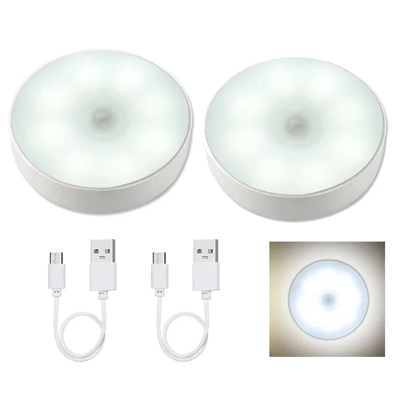 Motion Sensor LED Night Light USB Rechargeable 3-Pack