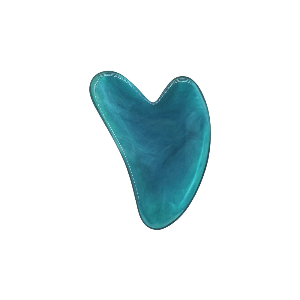 Natural Rose Quartz Gua Sha Tool Facial Massage Scraper for Skin Lifting & Tension Relief Ideal for Daily Skincare Routine Oasis Select GS02-blue-02
