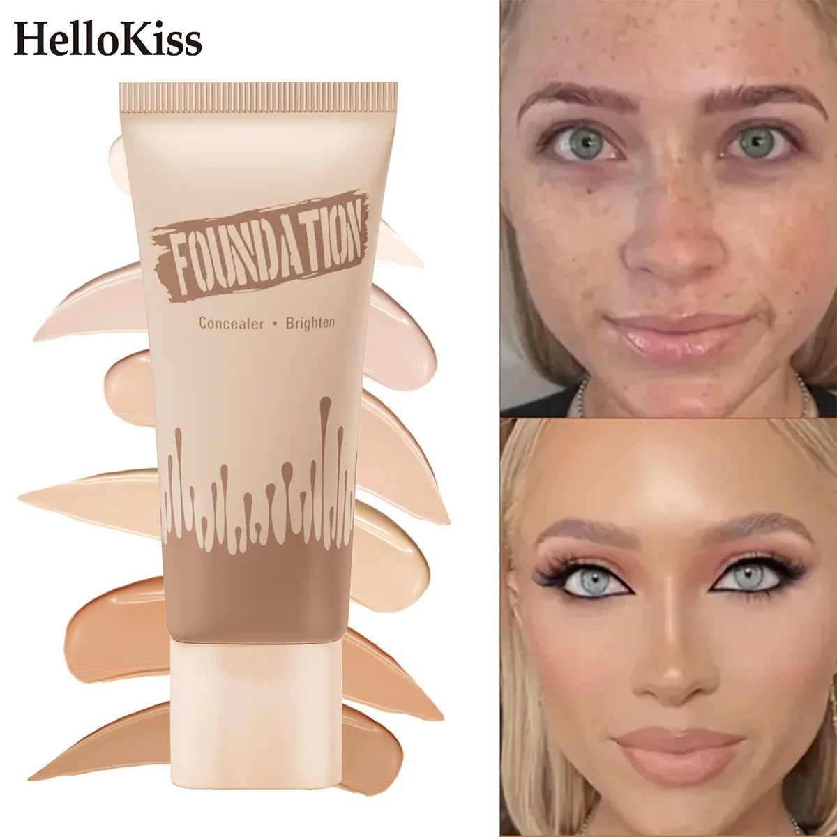 Hello Kiss Full Coverage Matte Liquid Foundation – Oil Control