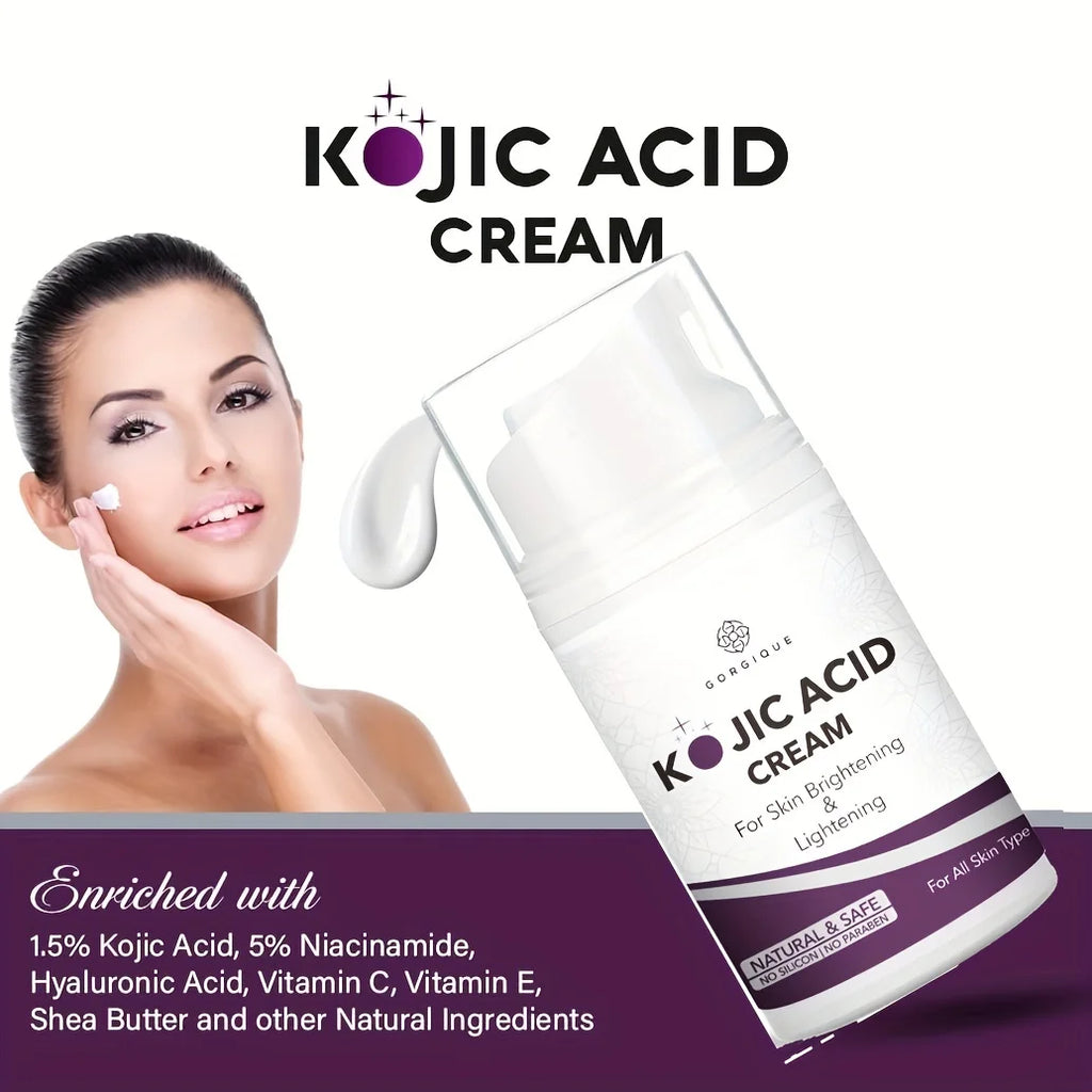 Kojic Acid Face Cream – Niacinamide, Vitamin E & Hyaluronic Acid Brightening Face Cream Oasis Select