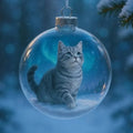 Cat Acrylic Christmas Ball Ornaments – DIY Hanging Baubles