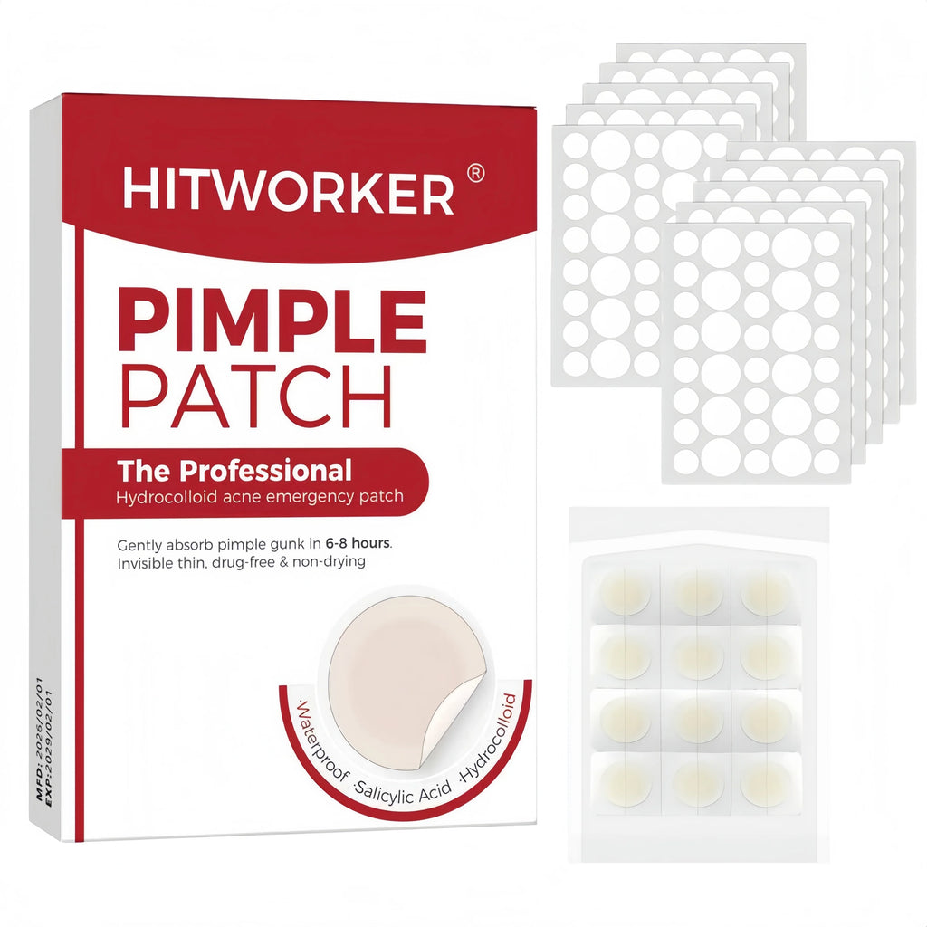372 pieces of HITWORKER acne patch hydrogel coating, suitable for all kinds of light skin colors, daily use&photo props, Oasis Select 372pcs