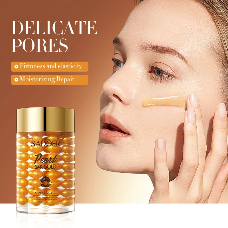 SADOER 24K Gold Pearl Collagen Sleeping Mask Cream 60g