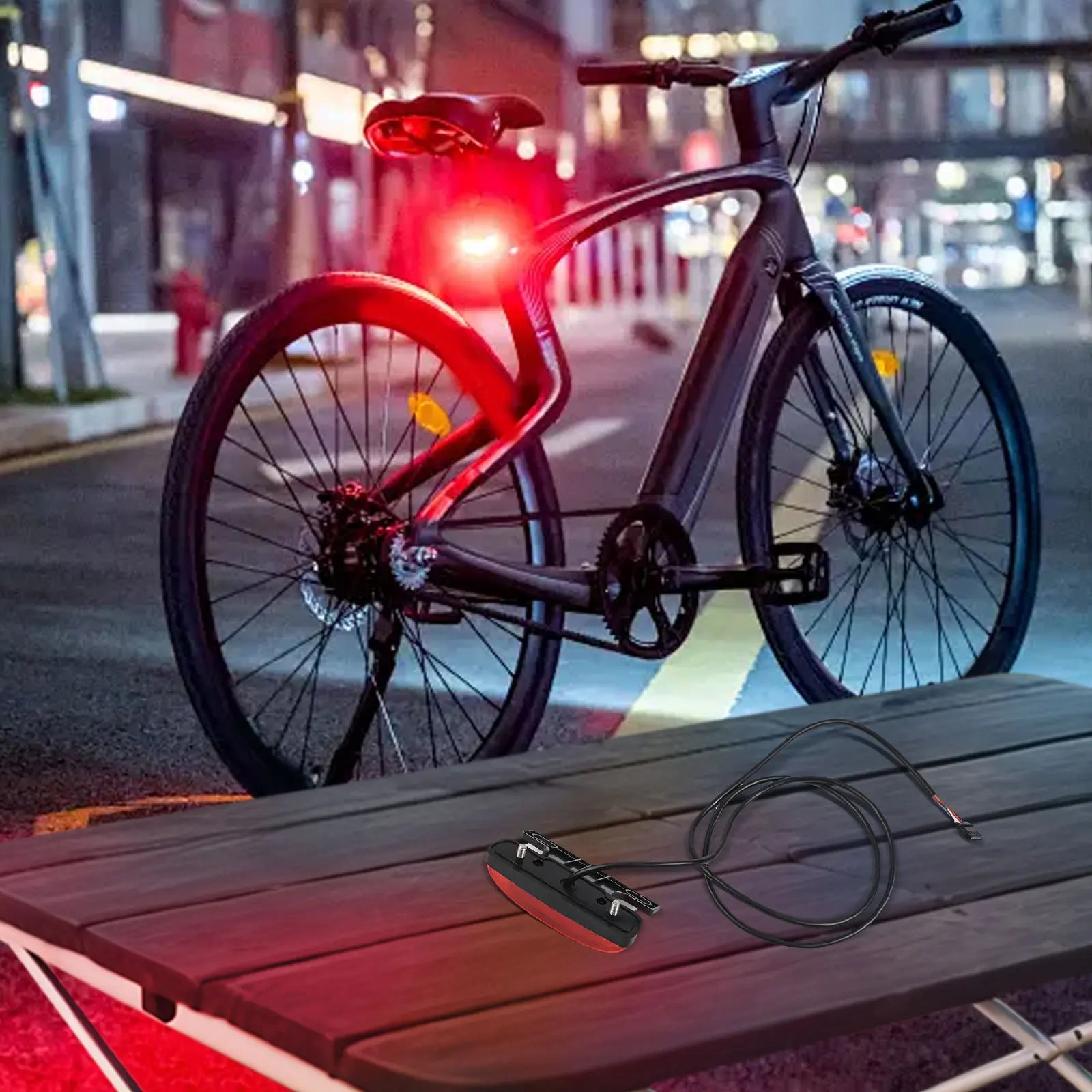 Easy To Use Electric Bicycle Brake Lights Good Compatibility Mm Ultra Thin Waterproof Design Package Content PC Led Tail Light Oasis Select
