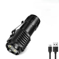 Ultra-bright Rechargeable LED Pen Clip Mini Flashlight Handheld Torch Portable Waterproof Lamp for Nigh Work Emergency Camping Oasis Select Black 1PCS