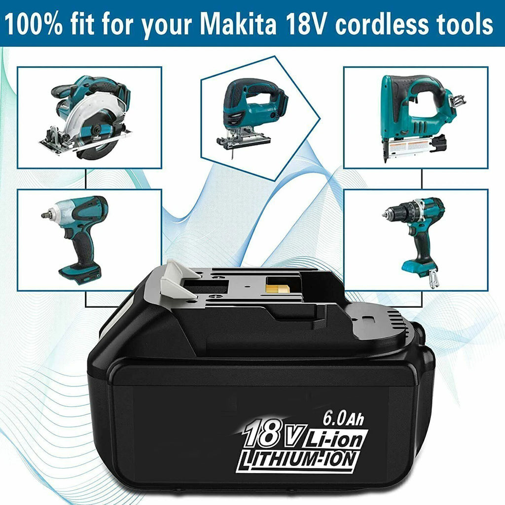 Battery 18v for makita BL1860 BL1850B BL1850 BL1840 BL1830 screwdriver battery & charger 18v Replacement Power Tool Batteries. Oasis Select
