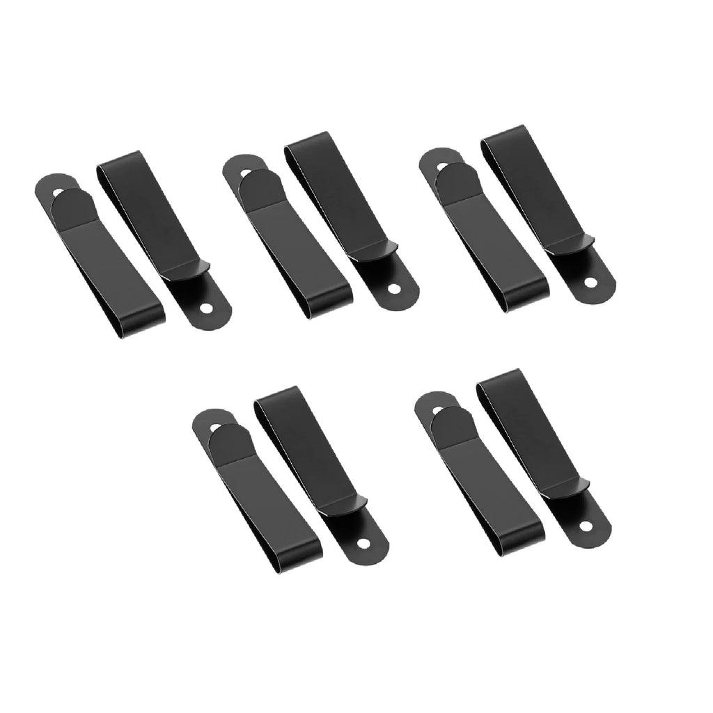 2/5/10pcs Black Iron Spring Buckle Sheath Clip Belt Clip for Making Clips,Wallets,Pouches ,Sleeves DIY Hardware Accessories Oasis Select