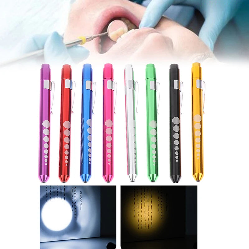 Oral Xamination Pen Light, Pen Flashlight, Pupil Examination Pen Light, Medical Pen Light With Pupil Gauge And Ruler Oasis Select
