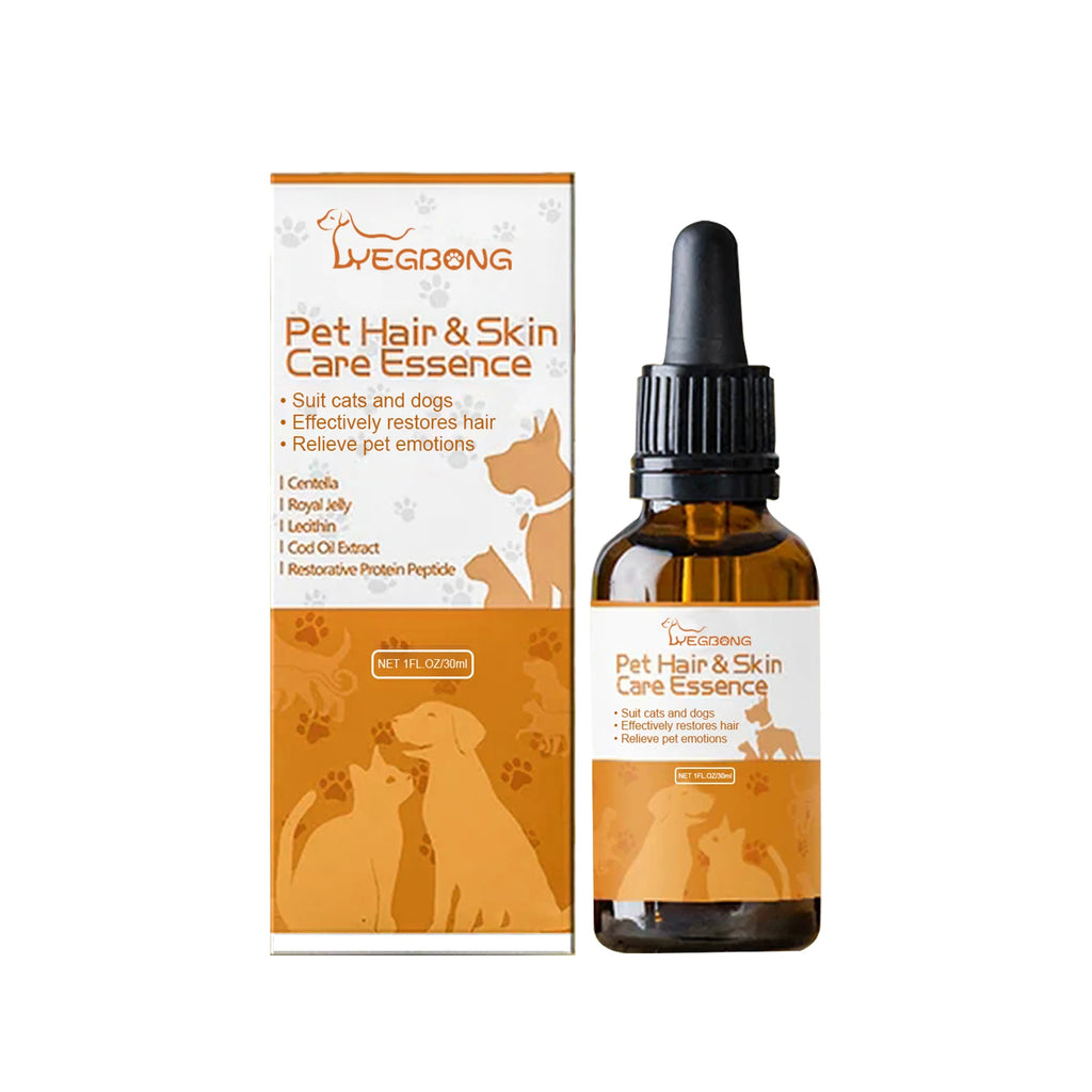 Yegbong Pet Hair Care Essence Relieves Skin Itching Soften Dry Brittle Hair Add Glossy Shine Make Pet Hair Fluffy Care Liquid Oasis Select 30ml boxed