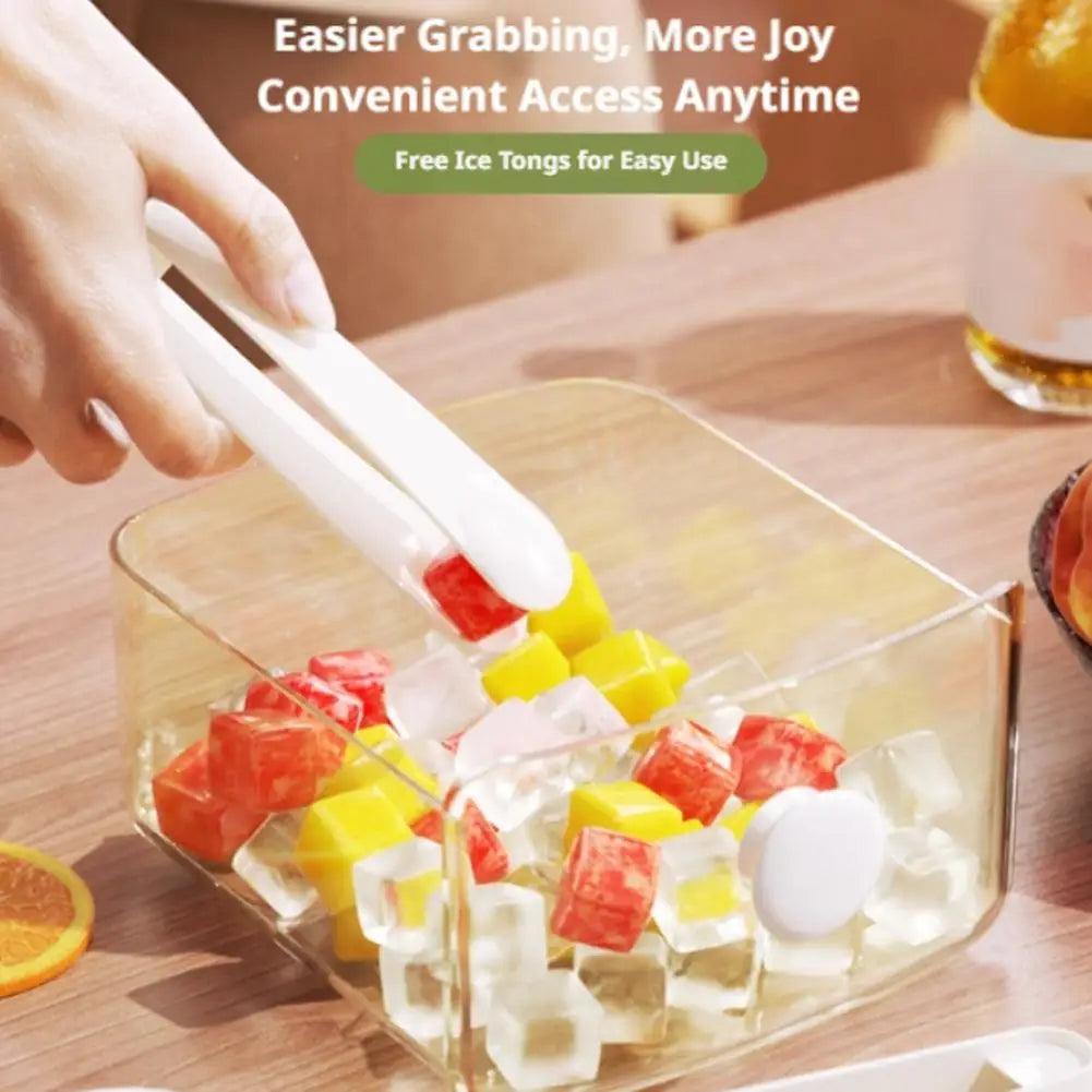 Double Layer Ice Cube Maker Food Grade Silicone Square Ice Cube Tray Homemade DIY for Household Kitchen Party Bar Oasis Select