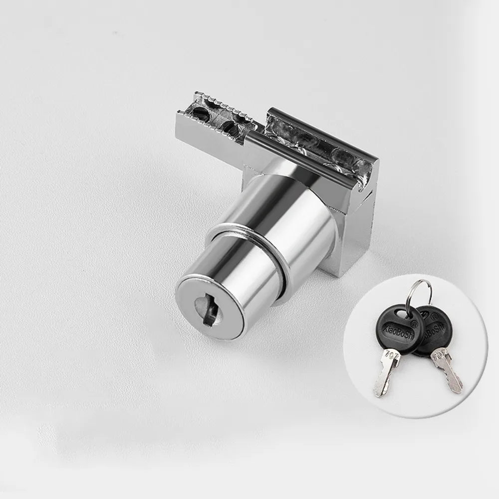 Zinc Alloy Sliding Glass Door Lock – No Drill Cabinet Security