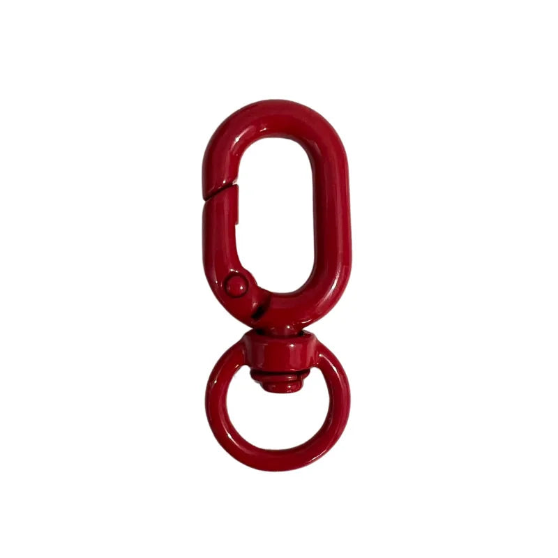 5pcs Colorful Metal Lobster Claw Clasps Swivel Lanyards Trigger Strap with Key Ring DIY Accessories for Bag Key Chains Connector Oasis Select Red