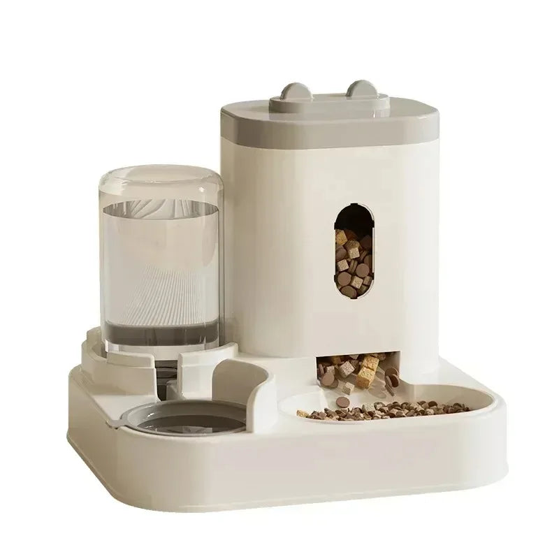 Automatic Pet Feeder And Water Dispenser Large Capacity Raised Food Bowl With Fountain Design Perfect For Cats Dogs Daily Eating Oasis Select