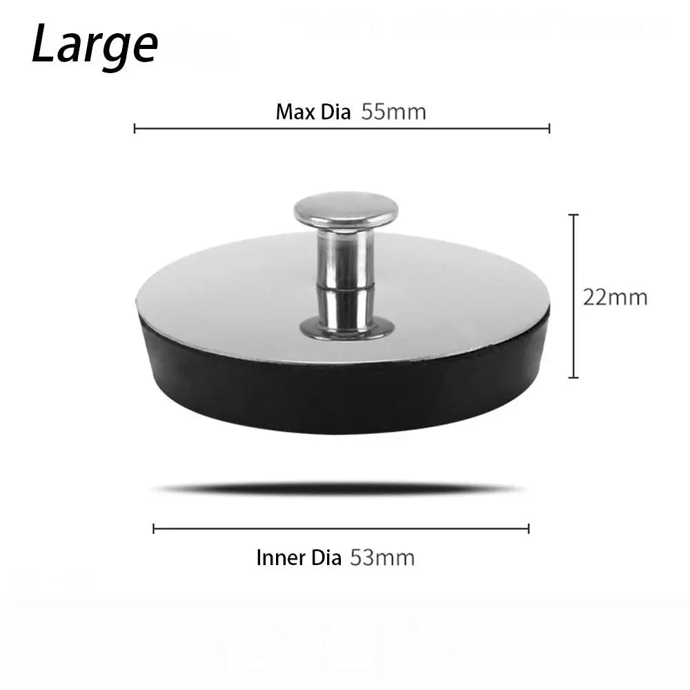 1Pcs Stainless Steel Bath Plug Easy to Use Kitchen Bathroom Accessory Drain Stopper Water Rubber Bath Tub Caps Oasis Select Large