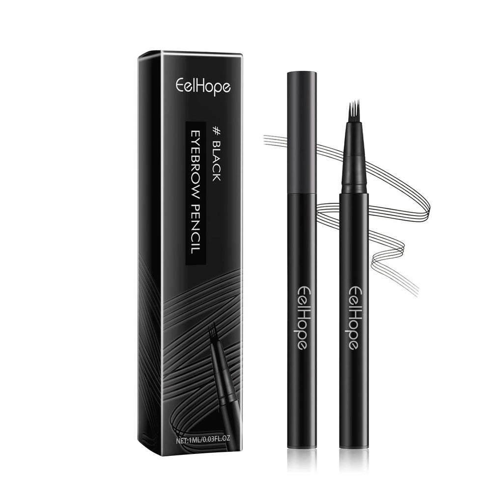 Eelhope 4-Pronged Waterproof Eyebrow Pencil – Black & Brown