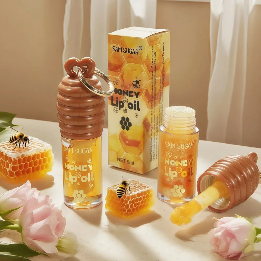 SAM SUGAR Honey Essence Lip Oil – Hydrating, Non-Sticky Glaze