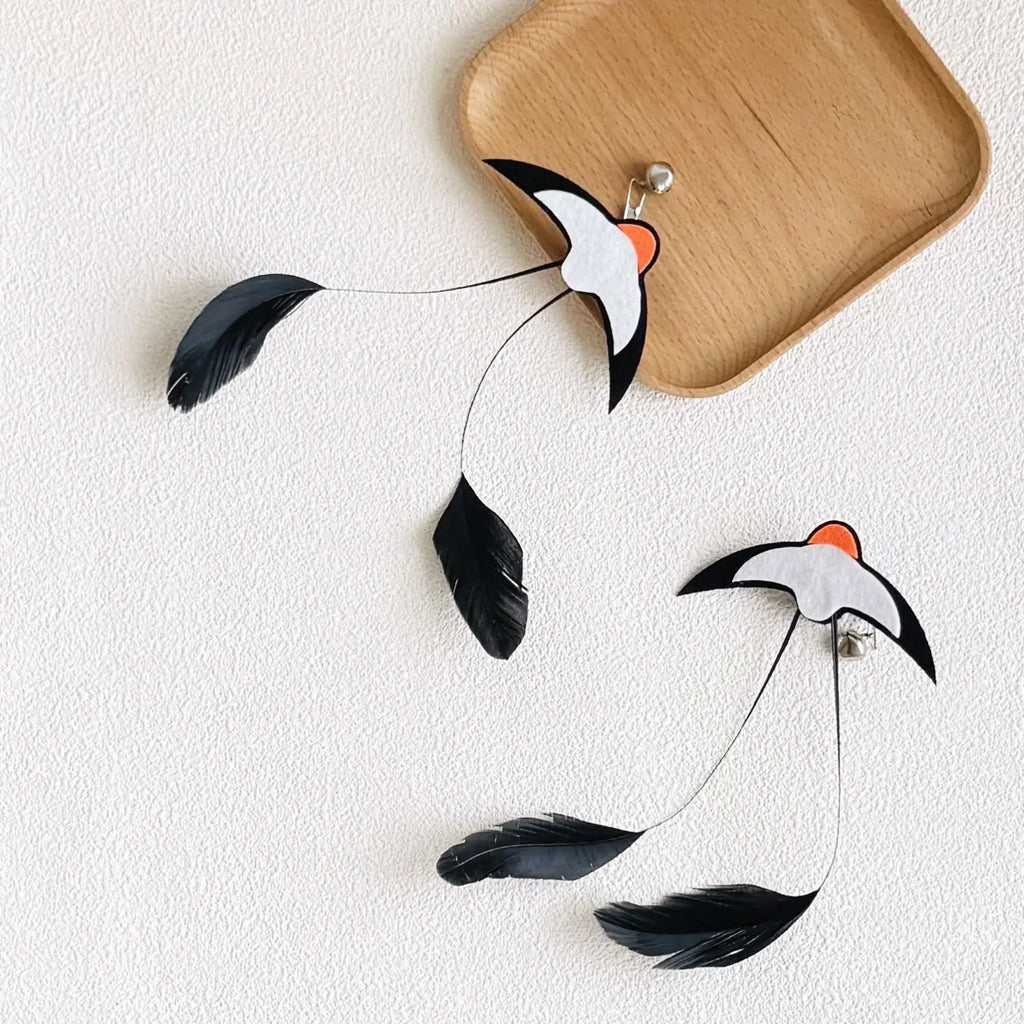 Cat Toys Teaser Sticks Swallow with Bells Feather Cat Teaser Boring Little Toy Interaction Oasis Select