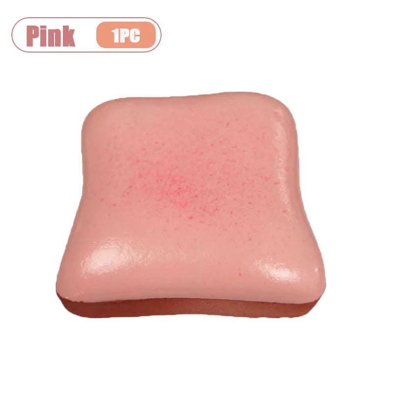 Ultra Soft Slow Rising Cream Toast Squishy Realistic Food Stress Relief Decompression Fidget Sensory Toy for Adults Novelty Gift