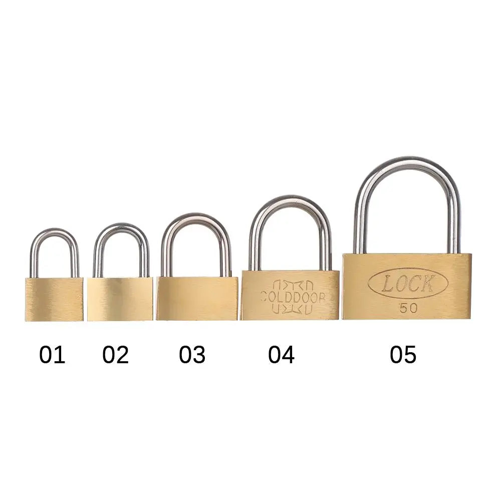 Mini Copper Lock with 2 Keys Brass Padlock Travel Luggage Case Padlock Security Tools Locker Case Supply Home Improvement Oasis Select