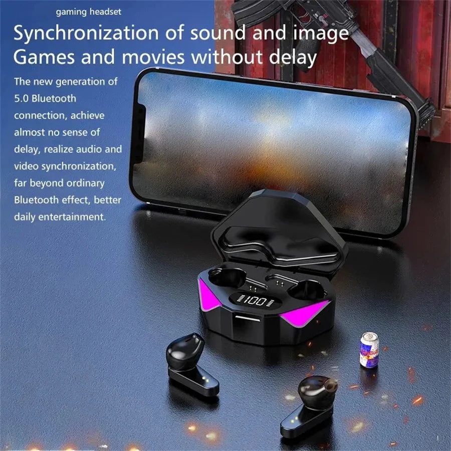 New TWS Gaming Earbuds Wireless Bluetooth Earphones With Mic Bass Audio Sound Positioning 9D Stereo Music HiFi Headset For Gamer Oasis Select