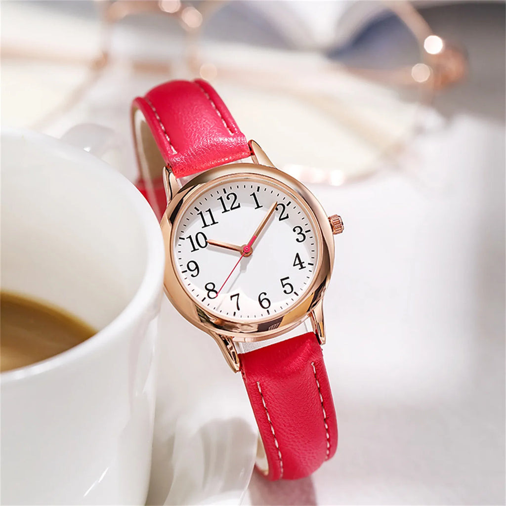Women's Japanese Quartz Watch | Leather Strap Arabic Numerals Women's Quartz Watch Oasis Select