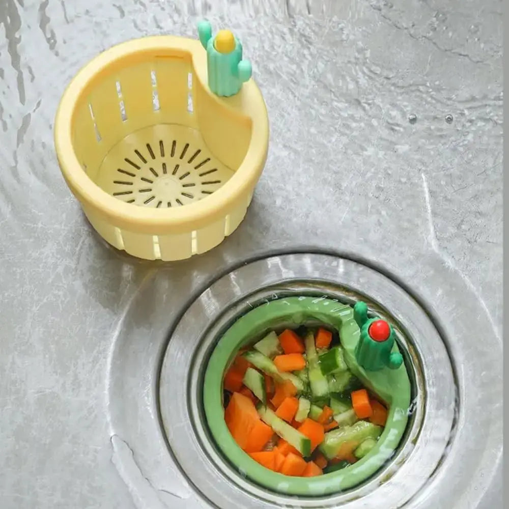Anti-clogging Cactus Kitchen Sink Drain Strainer Food Waste Catcher Easy Cleaning Sink Drain Basket With Washer Oasis Select