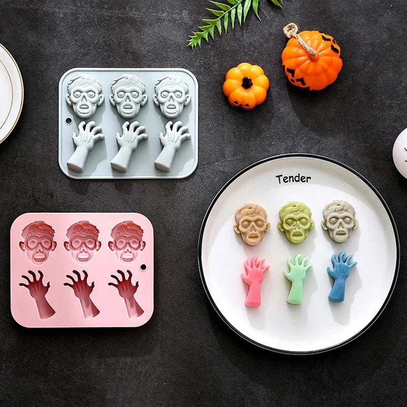 Halloween Silicone Mold – Finger, Heart & Brain for Candy & Choc