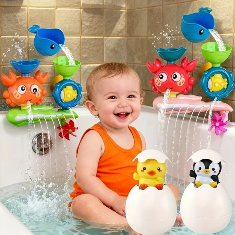 Baby Bath Toy Wall Sunction Cup Track Water Games Children Bathroom Monkey Caterpilla Bath Shower Toy for Kids Birthday Gifts Oasis Select