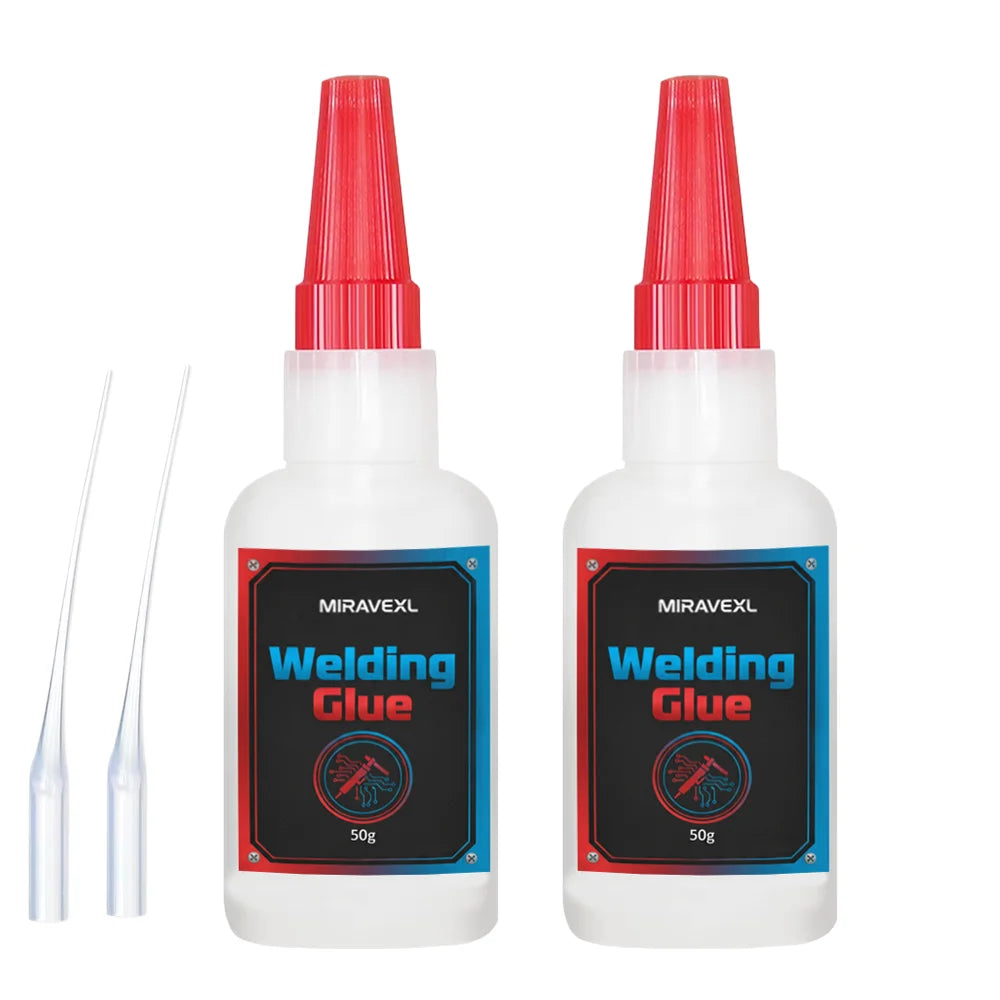 MIRAVEXL Welding Glue50g Welding High Strength Oily Glue - Universal Superglue Mighty Instant Glue for Resin Ceramic Metal Glass Oasis Select 2PCS