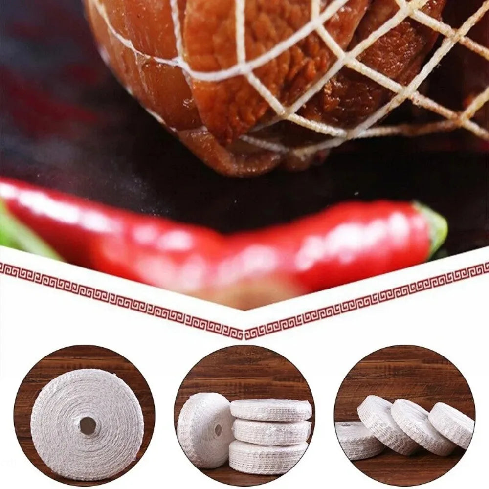 3-meter cotton meat net, ham sausage net, slaughter rope, sausage roll, meat cooking tool, hot dog sausage, sausage casing packa Oasis Select