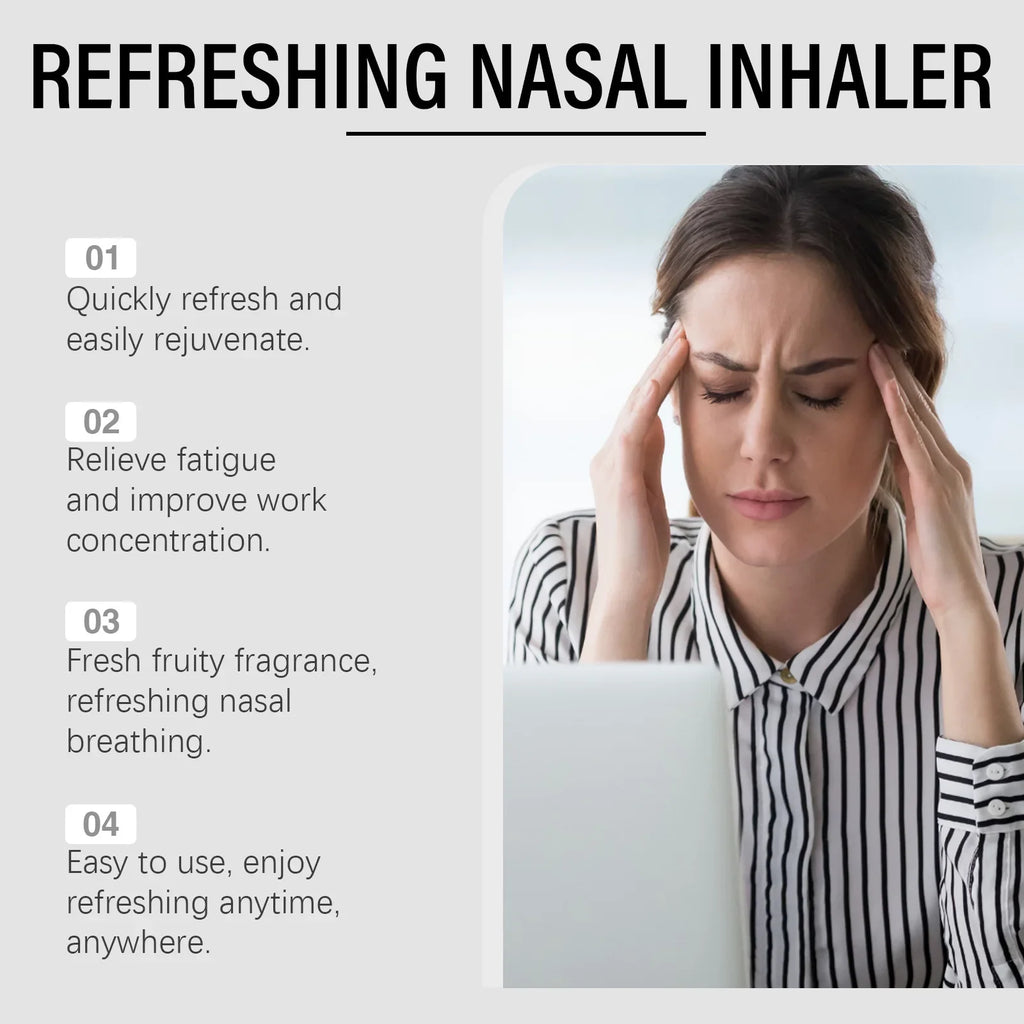Nasal Inhaler Wake Up Stick Brain Avoid Sleepiness Relieve Breathing Fatigue Discomfort Restore Clear Mind Herbal Body Care Oasis Select
