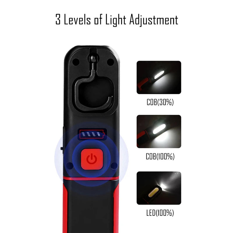 POCKETMAN COB LED Work Light | 3 Modes, Magnetic, Rechargeable
