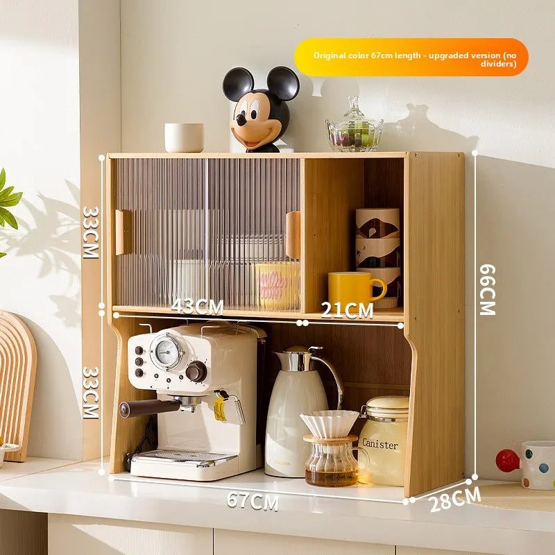 Cup storage rack desktop dining side coffee machine kettle storage cabinet multi-layer dustproof water cup tea set cup holder Oasis Select Primary 67