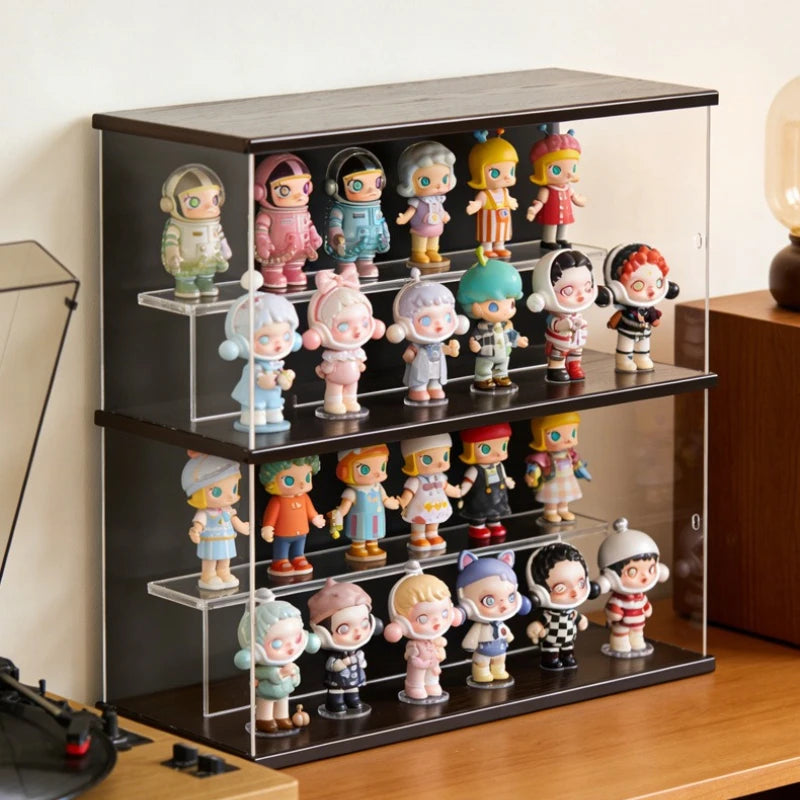 Figure building block display cabinet multi-layer stackable dust storage cabinet tide play figure transparent display box Oasis Select