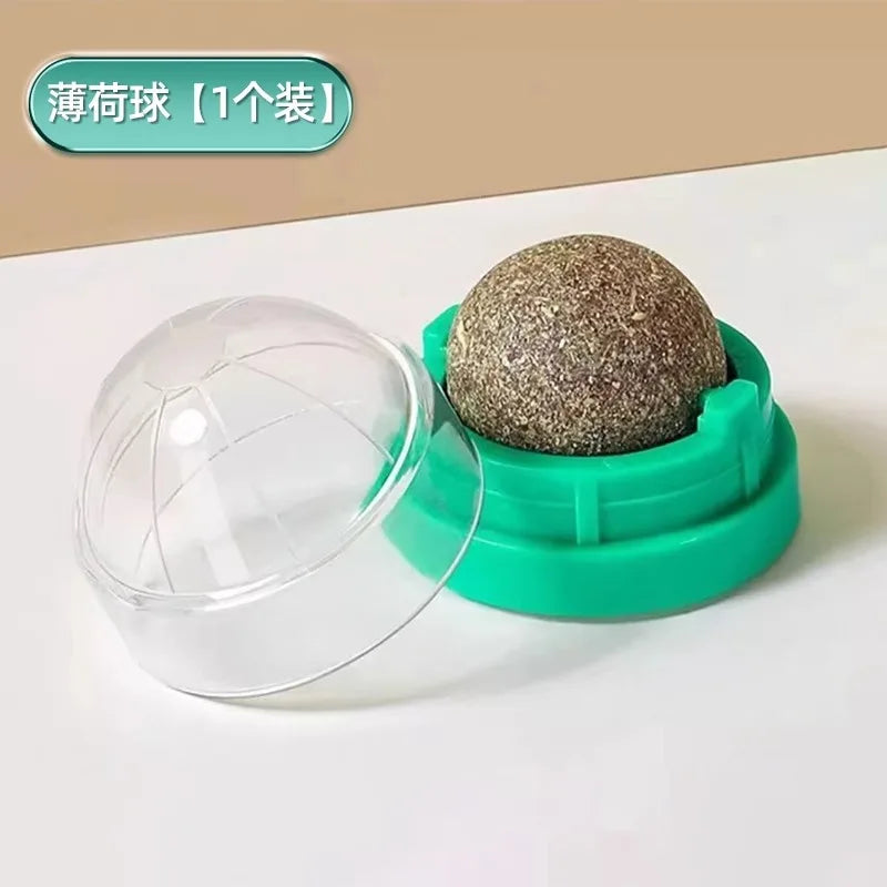 Catnip ball cat toy Self-amusement kitten supplies Catgrass ball teething stick Magic wand Tease cat stick Oasis Select Spin catnip balls 1 1 PCS