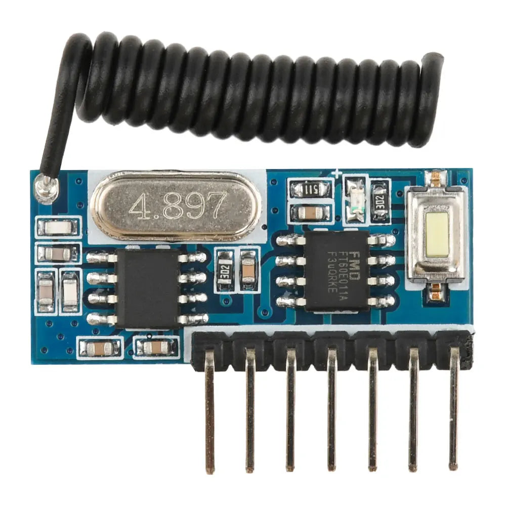 433 Mhz RF Remote Control Receiver and 433mhz RF Relay Receiver Switch Module DC3.3V-5V Jog Self-locking Interlock Controller Oasis Select 315MHZ