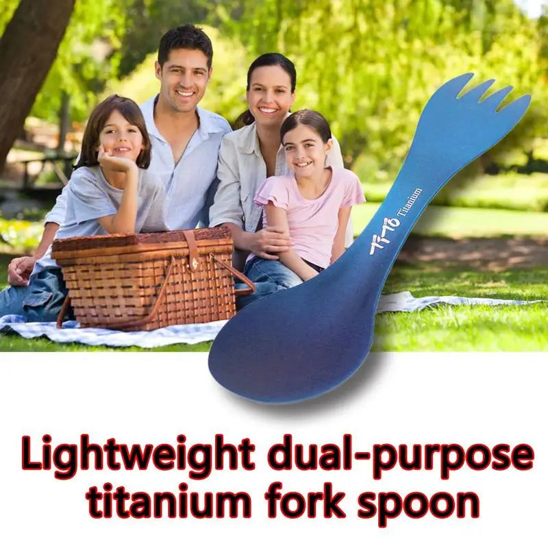Ultralight Titanium Spork 2-in-1 | Camping & Backpacking