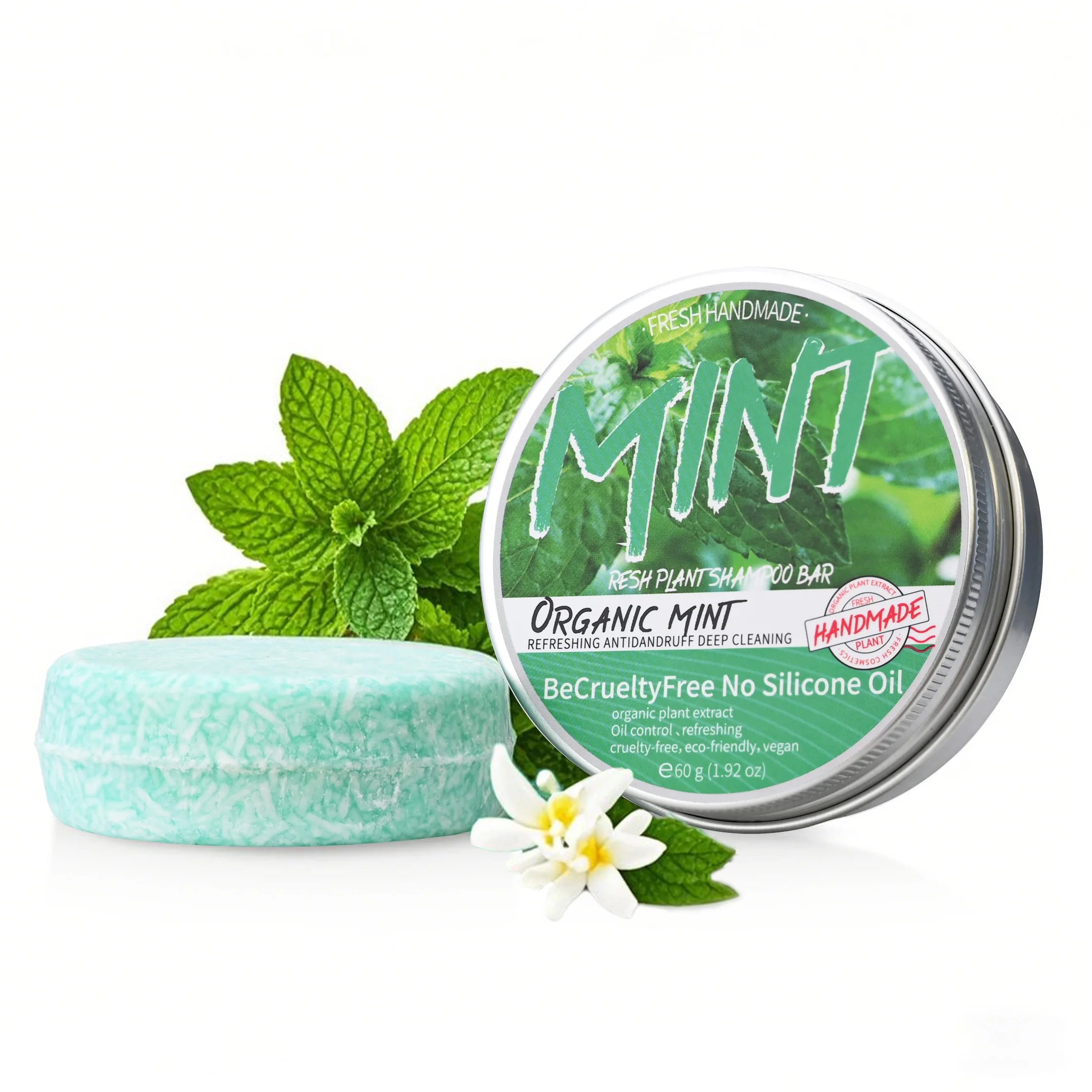 Mint Glycerin Solid Shampoo Bar – Nourishing Anti-Dandruff