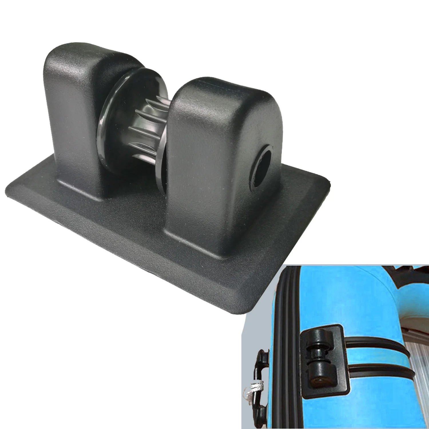 1PC Kayak Inflatable Boat Anchor Rope Buckle Holder Anchor PVC Tie off Patch Wheel Anchor Row Roller for Rowing Boat Kayak Oasis Select 2 Pieces